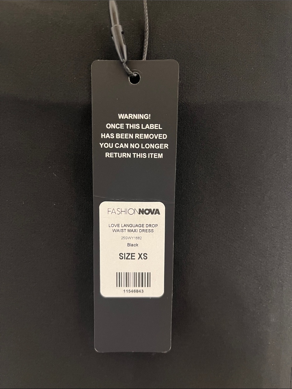 New Fashion Nova Love Language Drop Waist Maxi Dress Size XS - Picture 8 of 9